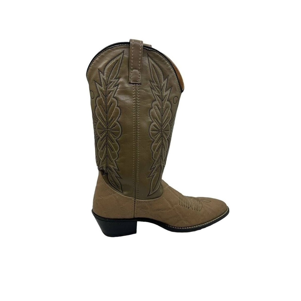 Acme Cowboy Boots Mens 9EW Tan‎ Leather Western Made in USA 4527 Good - Picture 13 of 16